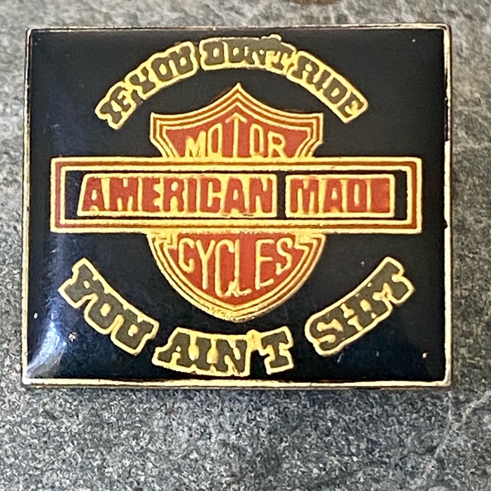 Leather vest pin American Made Motorcycles If You Don’t Ride You Ain’t Shit